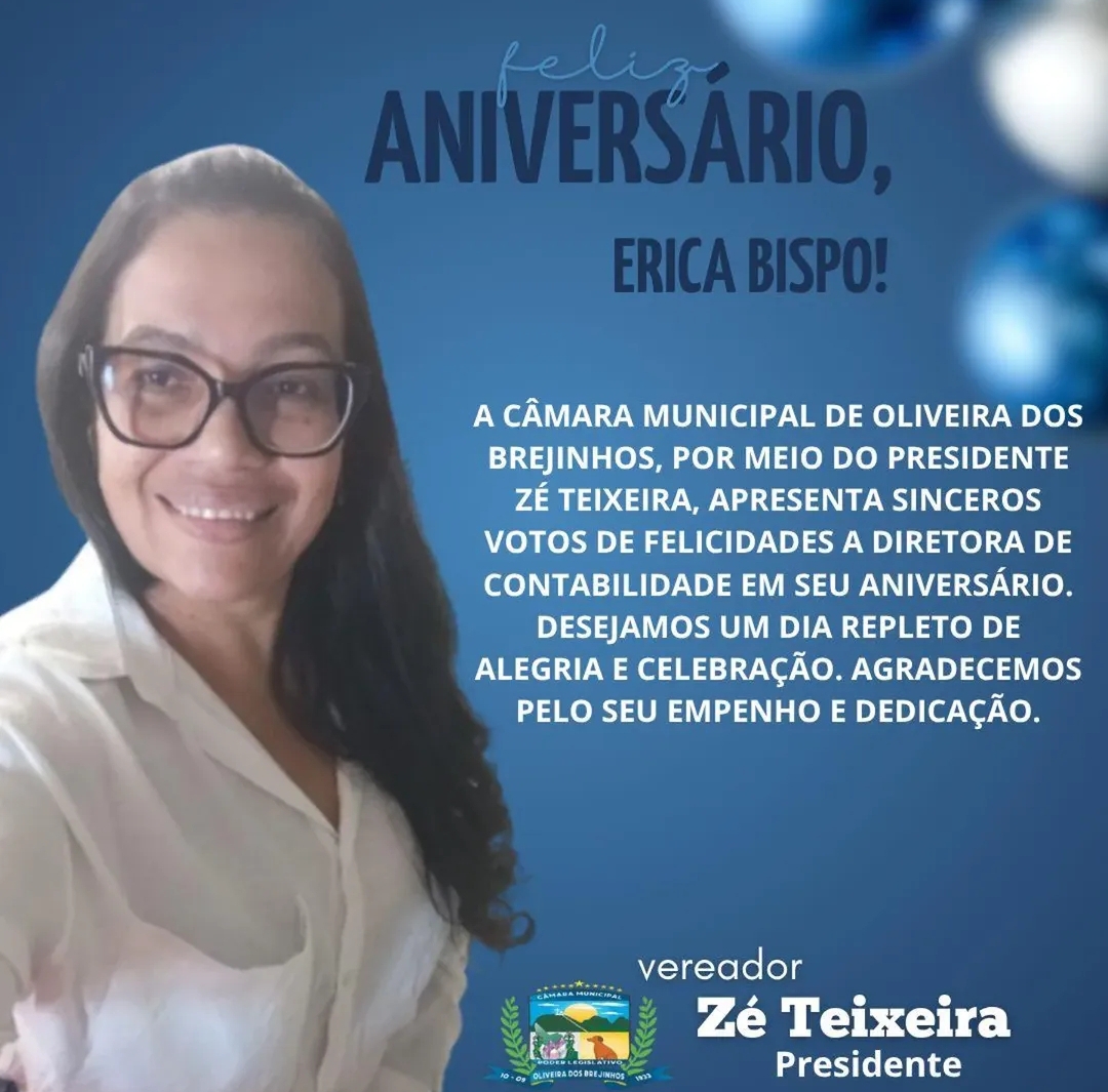 Celebramos o aniversário de nossa servidora Érica Bispo!